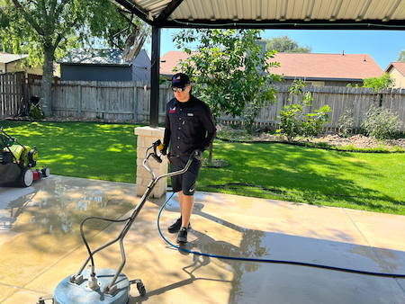 Residential Patio Cleaning Project in San Antonio, TX